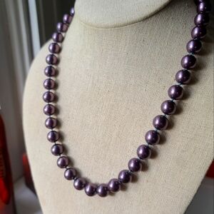 Deep Purple Pearl Necklace 💜